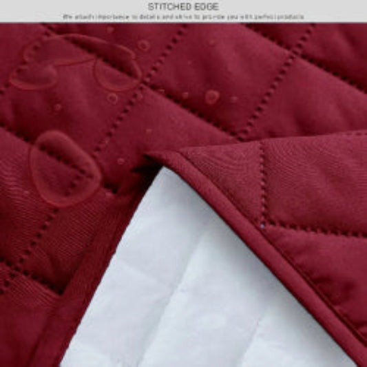 100% Waterproof Quilted Sofa Covers-Maroon