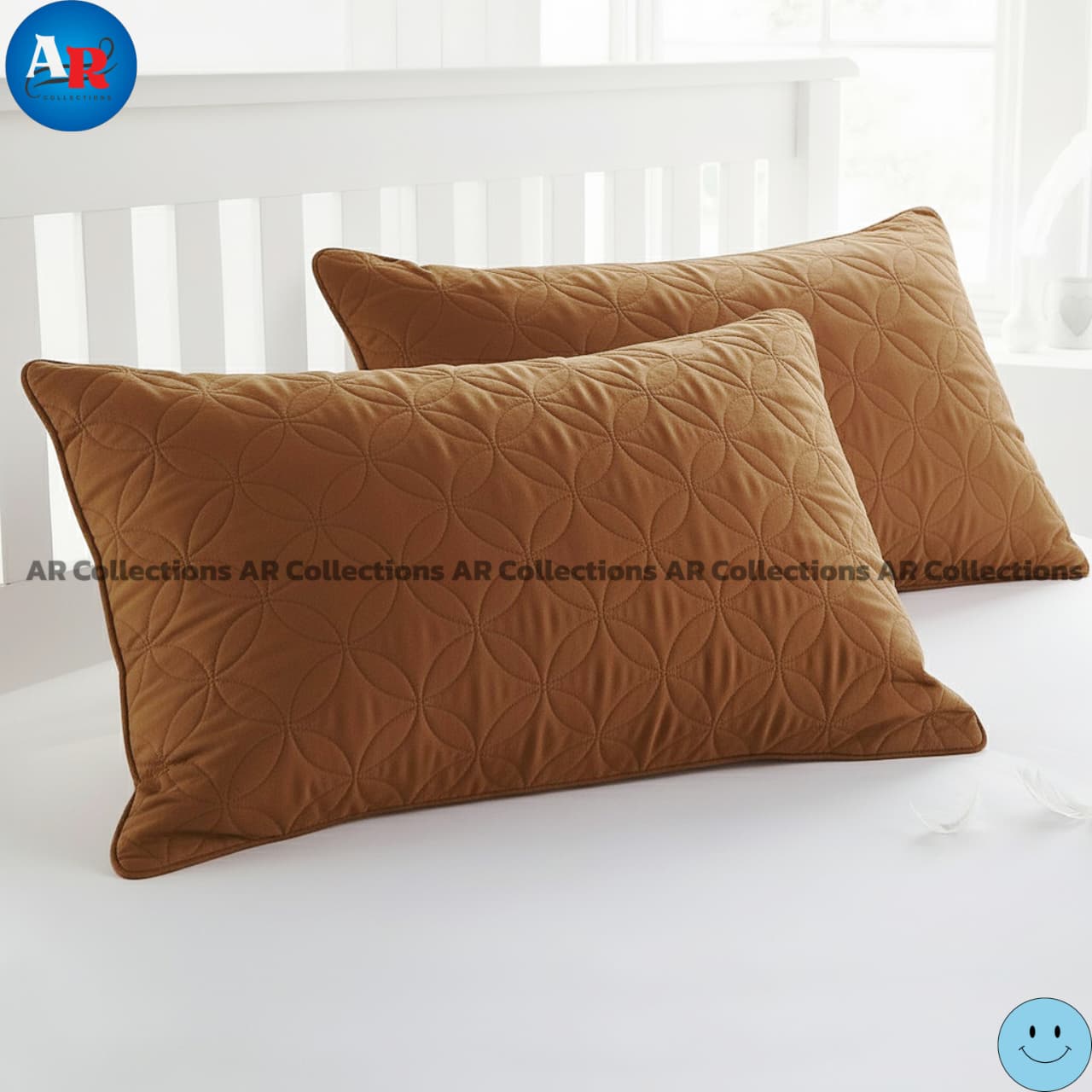 Ultrasonic Quilted Luxury Bed Spread-Brown