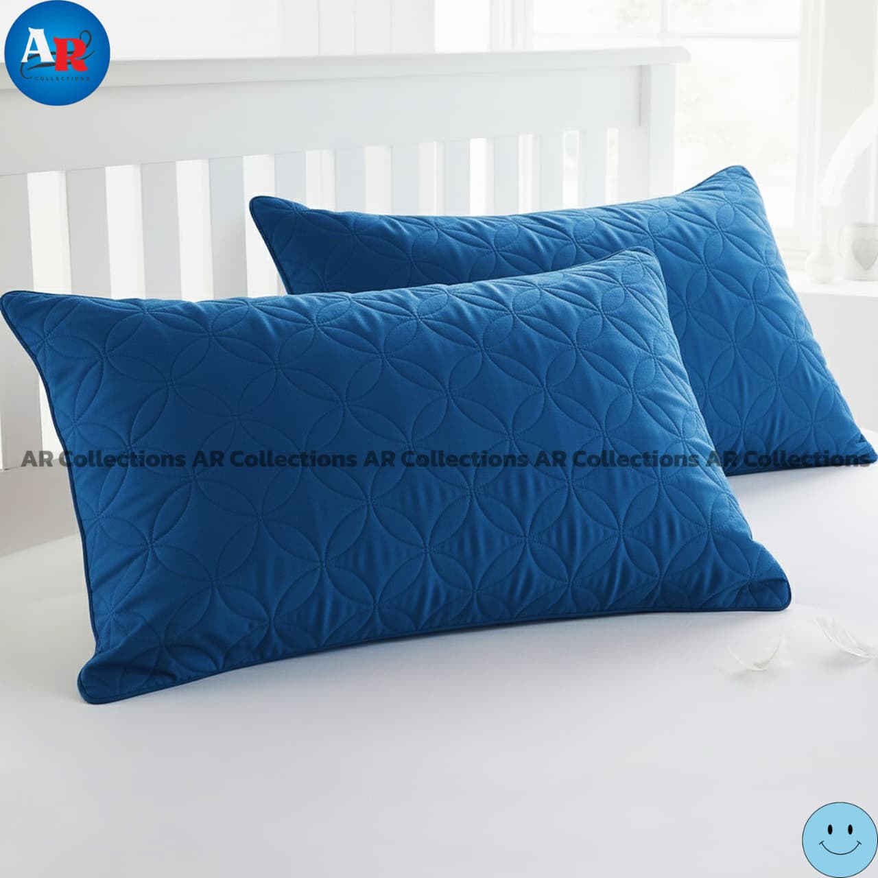 Ultrasonic Quilted Luxury Bed Spread-Blue