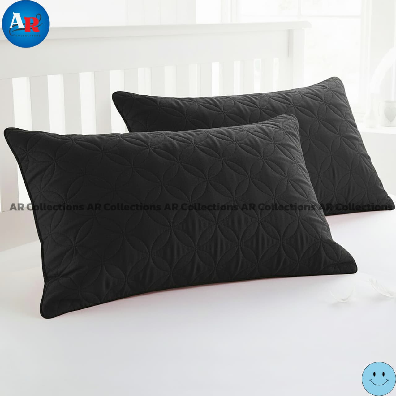 Ultrasonic Quilted Luxury Bed Spread-Black