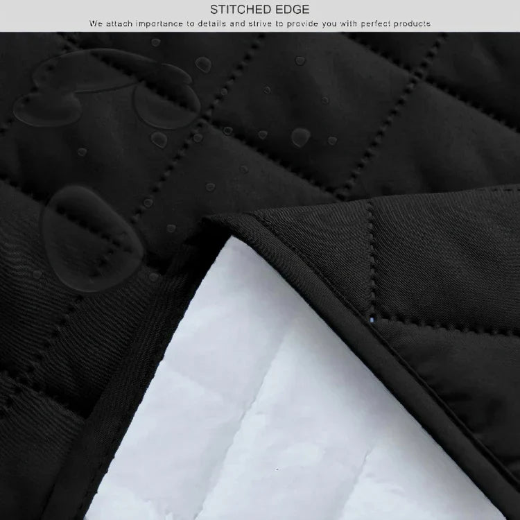100% Waterproof Quilted Sofa Covers-Black