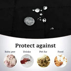 100% Waterproof Quilted Sofa Covers-Black