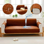 100% Waterproof Quilted Sofa Covers-Copper