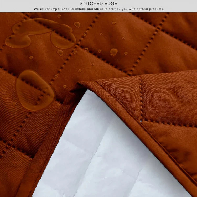 100% Waterproof Quilted Sofa Covers-Copper