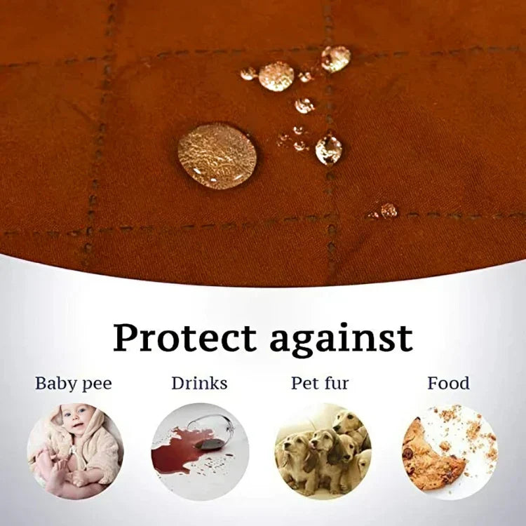 100% Waterproof Quilted Sofa Covers-Copper