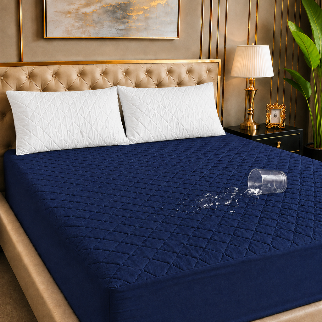 100% Waterproof Quilted Cubic Style Mattress Protector AR Collections