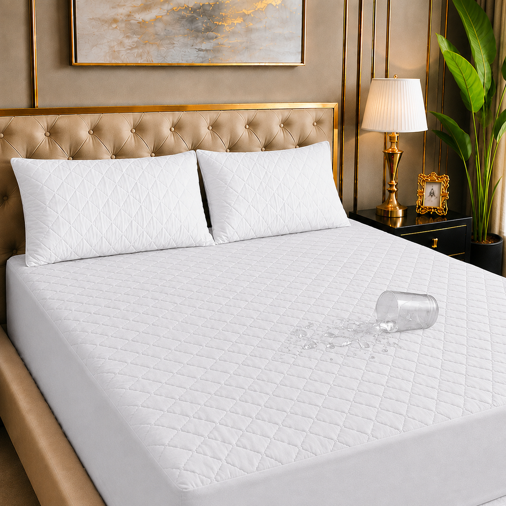 100% Waterproof Quilted Cubic Style Mattress Protector AR Collections