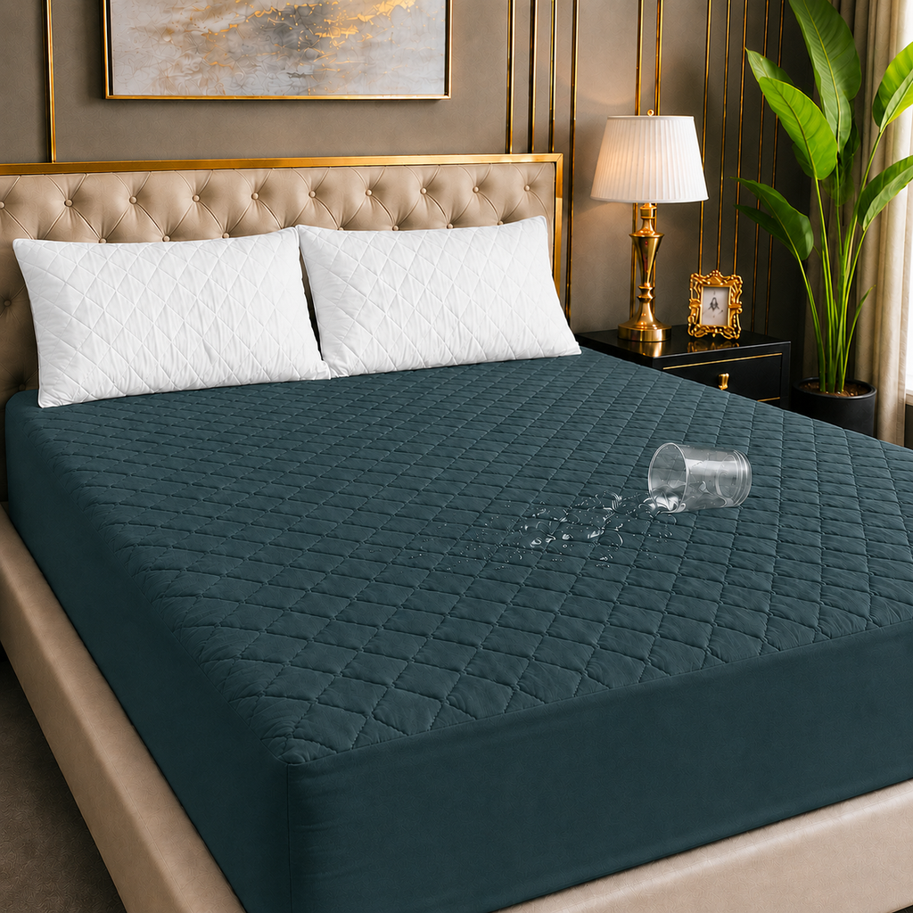 100% Waterproof Quilted Cubic Style Mattress Protector AR Collections