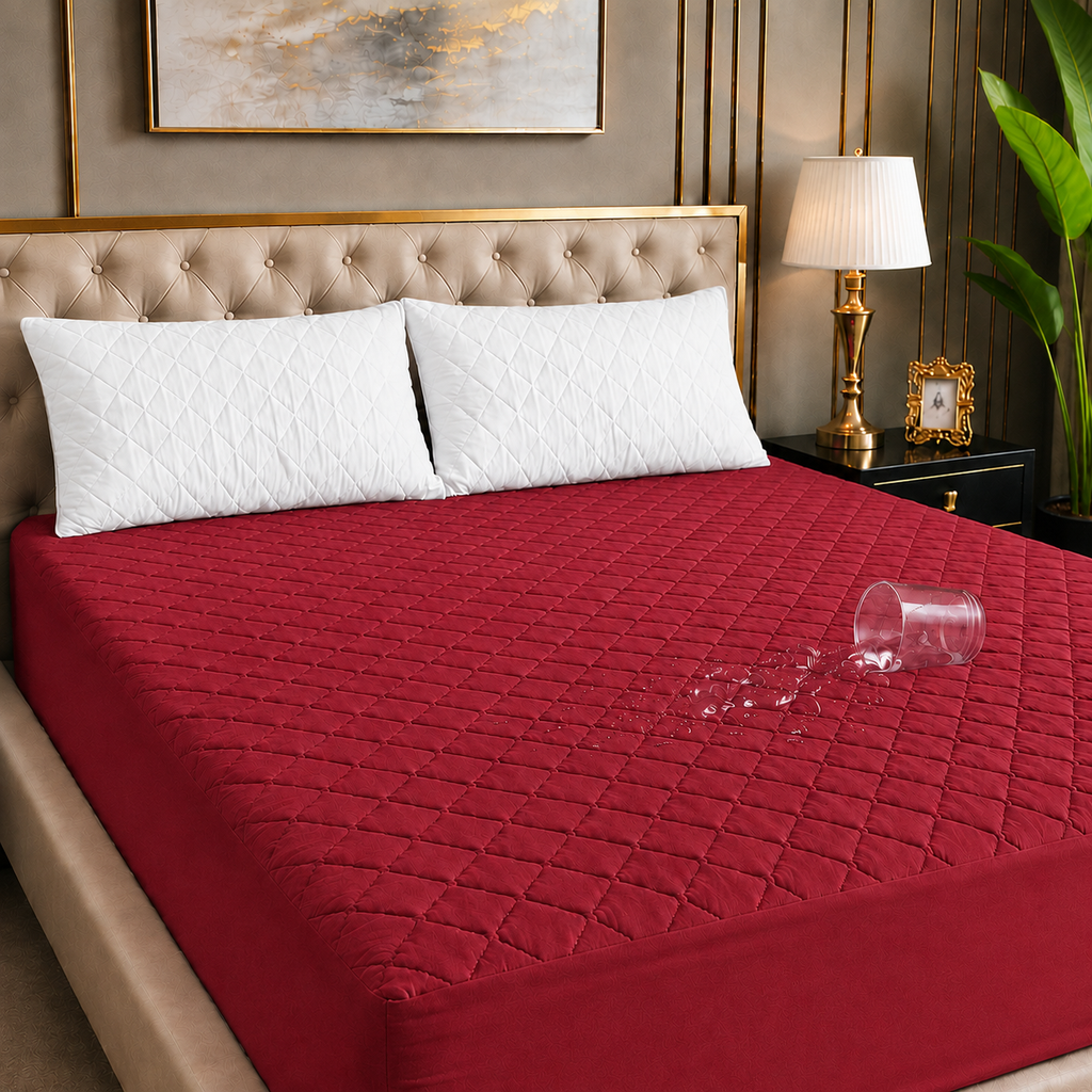 100% Waterproof Quilted Cubic Style Mattress Protector AR Collections