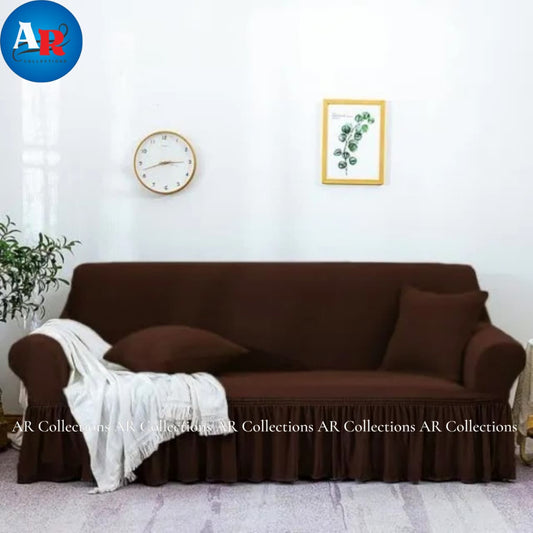 Turkish Mesh Sofa Covers Dark Brown Color