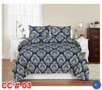 Printed Bed Sheet With 2 Pillow Covers