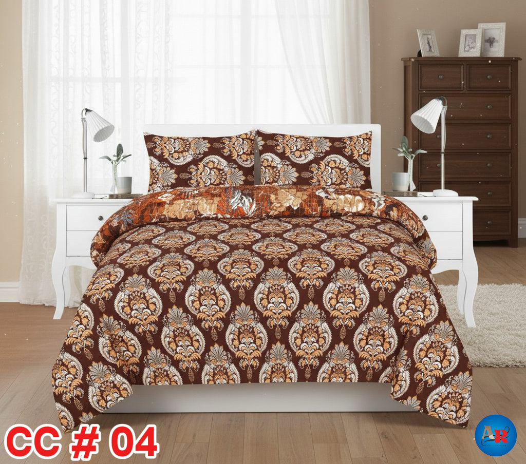 Printed Bed Sheet With 2 Pillow Covers