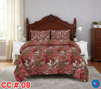 Printed Bed Sheet With 2 Pillow Covers