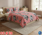 Printed Bed Sheet With 2 Pillow Covers