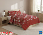 Printed Bed Sheet With 2 Pillow Covers