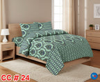 Printed Bed Sheet With 2 Pillow Covers
