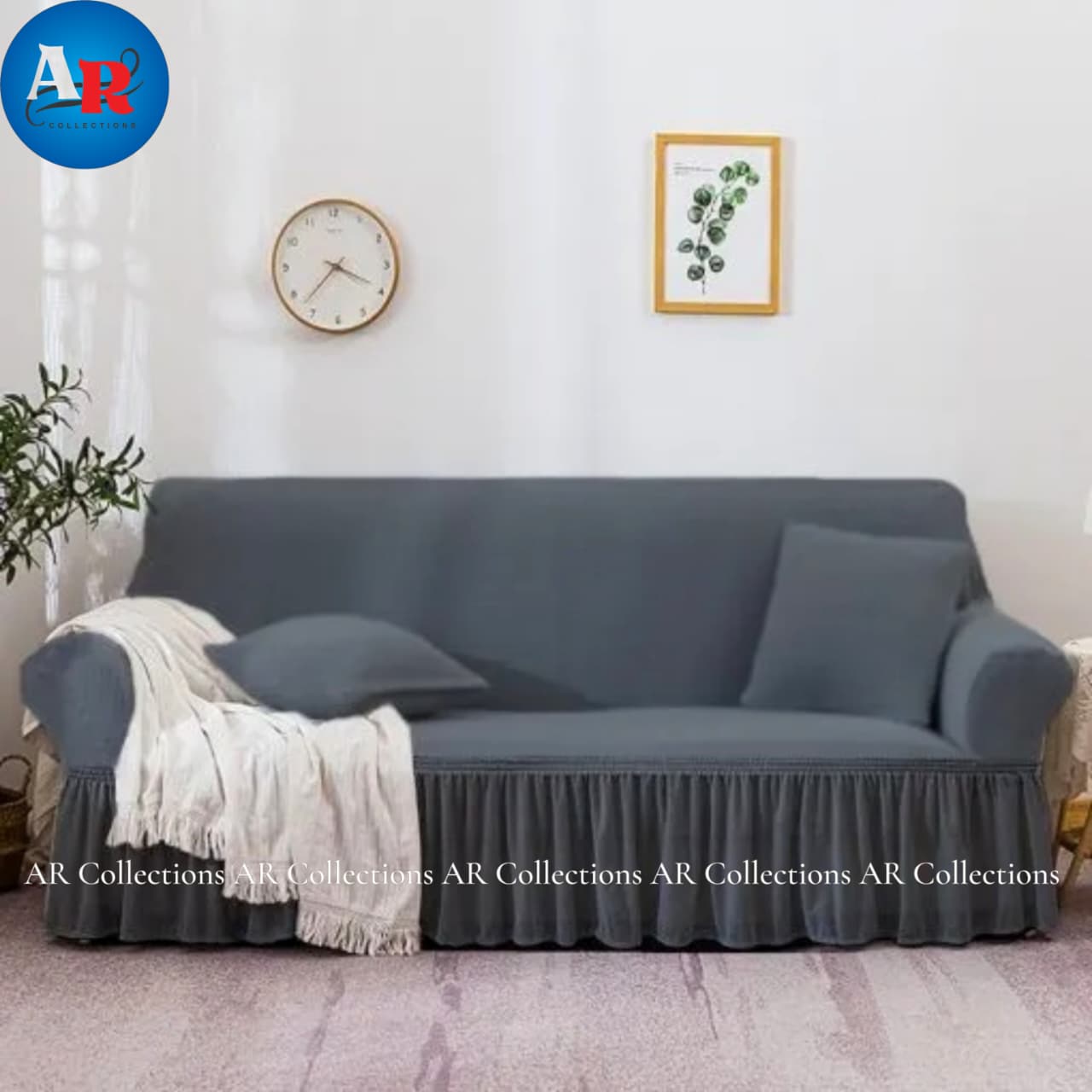Turkish Mesh Sofa Covers Grey