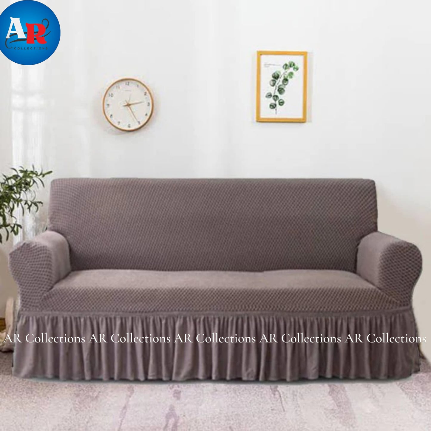 Turkish Mesh Sofa Covers Rose Gold
