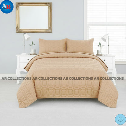 Ultrasonic Quilted Luxury Bed Spread-Skin