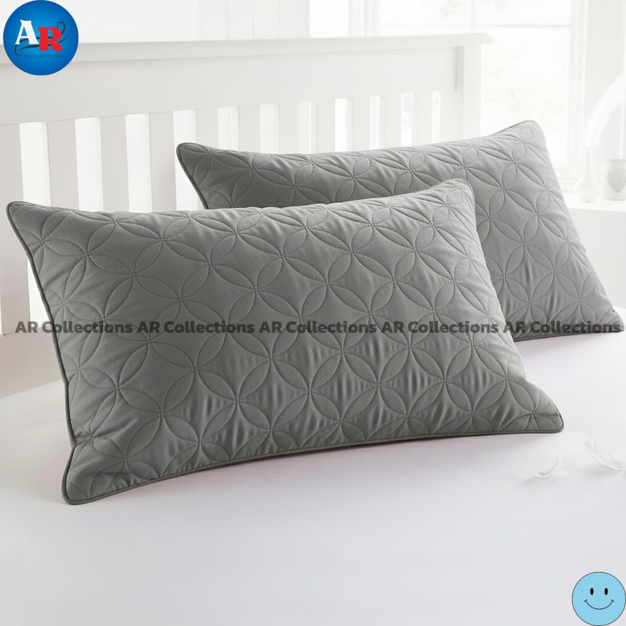 Ultrasonic Quilted Luxury Bed Spread-Grey