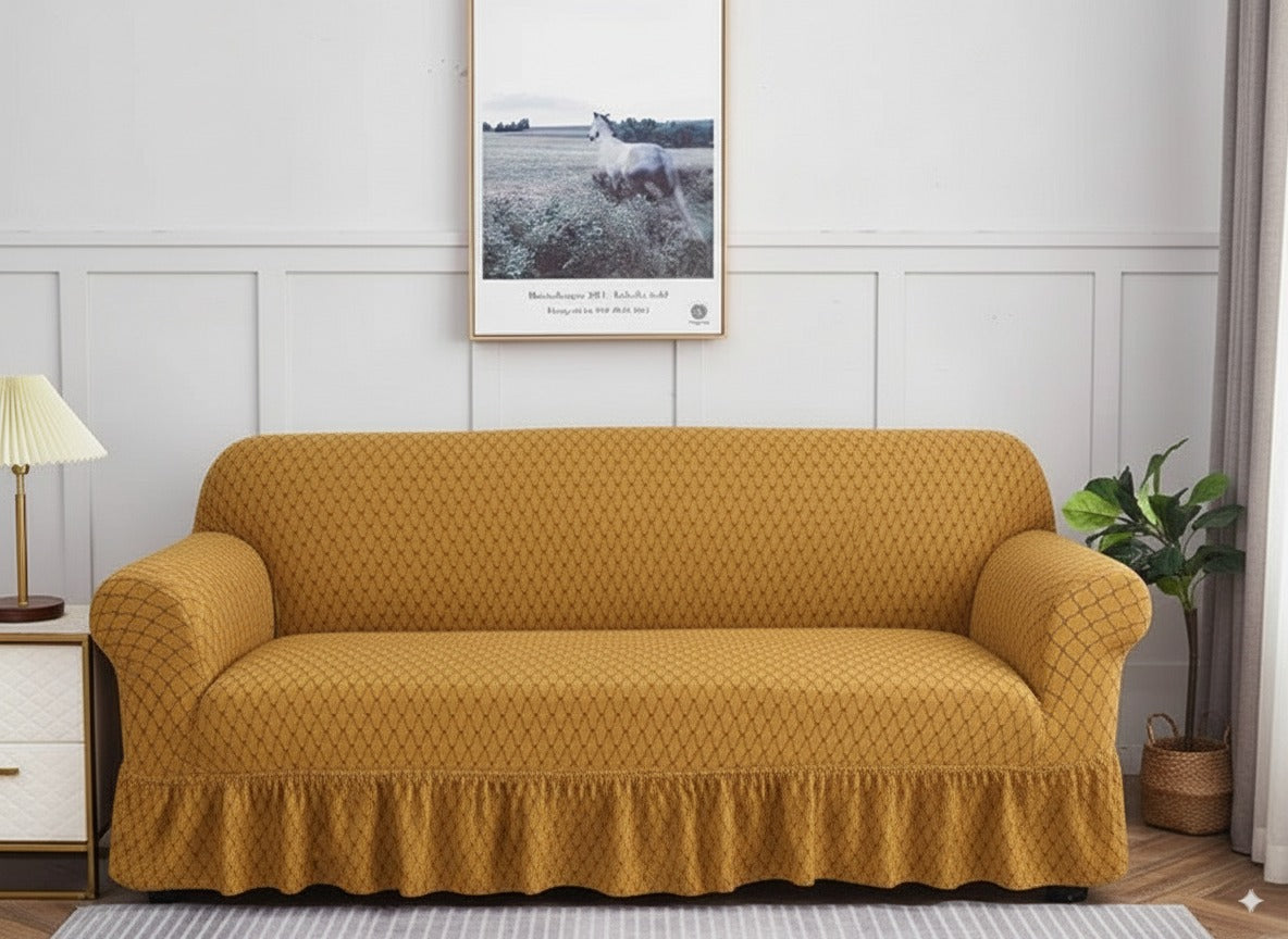 Turkish Butterfly Sofa Cover- Golden