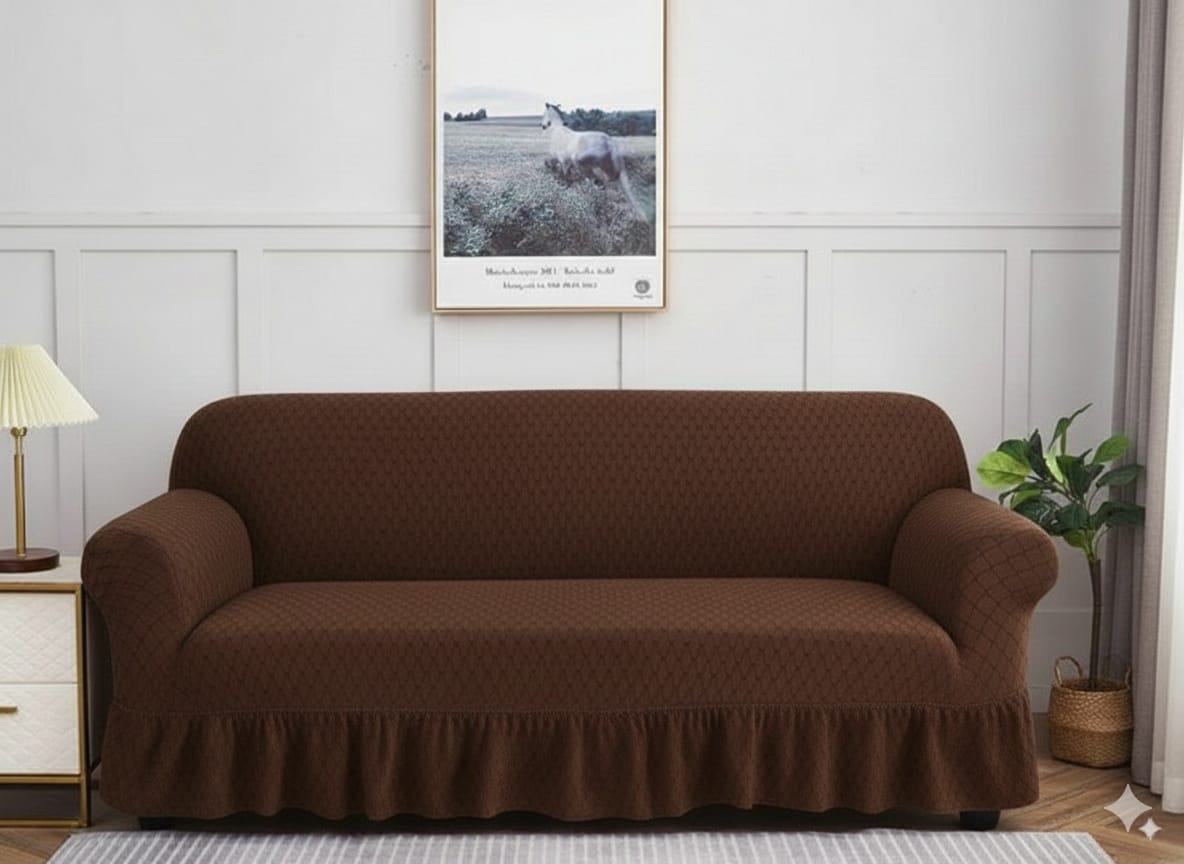 Turkish Butterfly Sofa Cover- Brown