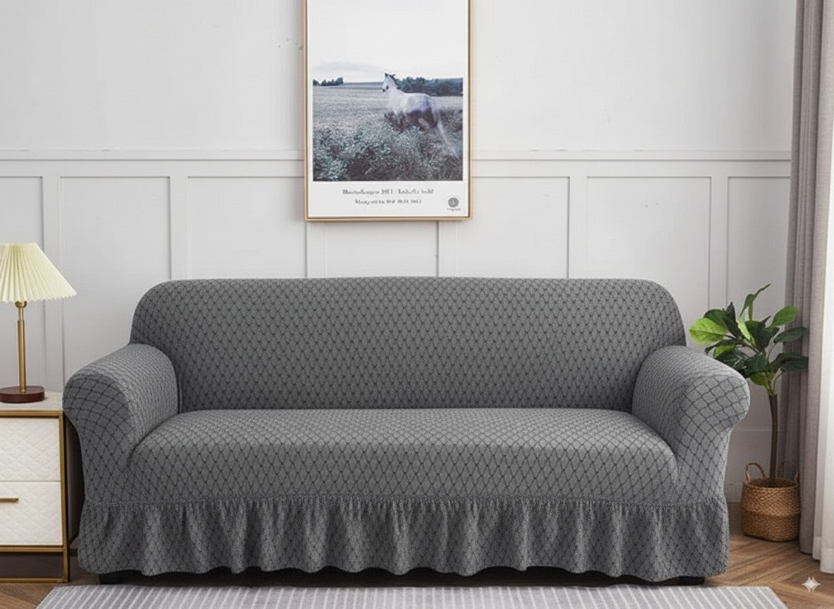 Turkish Butterfly Sofa Cover- Grey