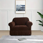Velvet Stuff Zebra Style Sofa Cover-Brown