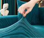 Velvet Stuff Zebra Style Sofa Cover-Zinc